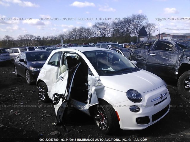 3C3CFFKR9HT654329 - 2017 FIAT 500 POP WHITE photo 1