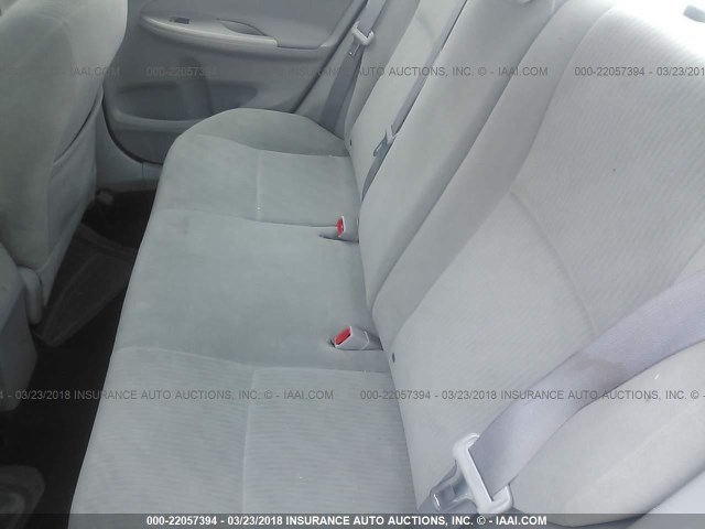 1NXBU4EE8AZ183968 - 2010 TOYOTA COROLLA S/LE/XLE SILVER photo 8