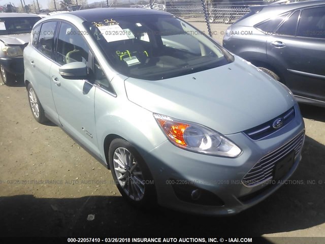 1FADP5CU5DL516938 - 2013 FORD C-MAX PREMIUM Light Blue photo 1