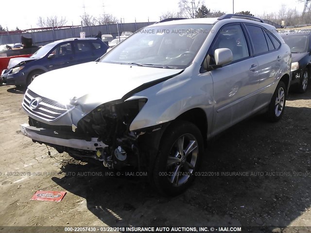 JTJHW31U060001773 - 2006 LEXUS RX 400 SILVER photo 2