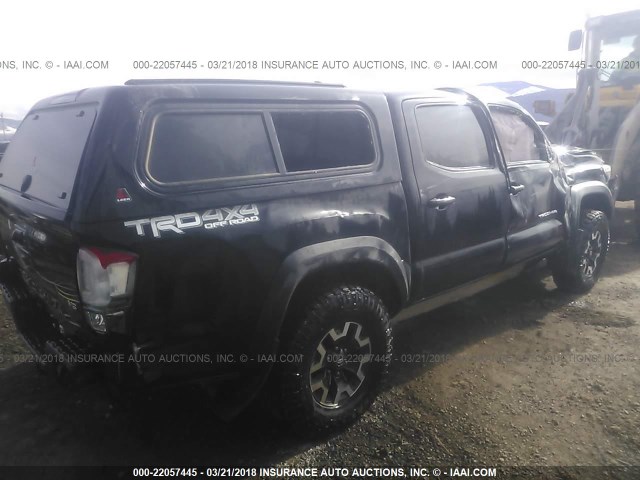 5TFCZ5AN9GX017178 - 2016 TOYOTA TACOMA DBL CAB/SR/SR5/TRD SPT/OR BLACK photo 4
