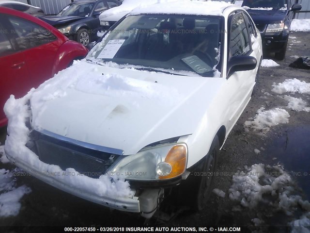 1HGEN26543L000240 - 2003 HONDA CIVIC GX WHITE photo 2