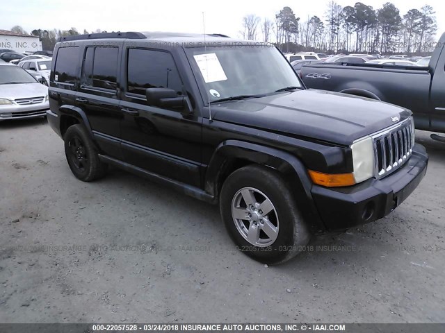 1J8HH48K27C511770 - 2007 JEEP COMMANDER BLACK photo 1