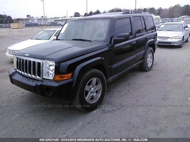 1J8HH48K27C511770 - 2007 JEEP COMMANDER BLACK photo 2