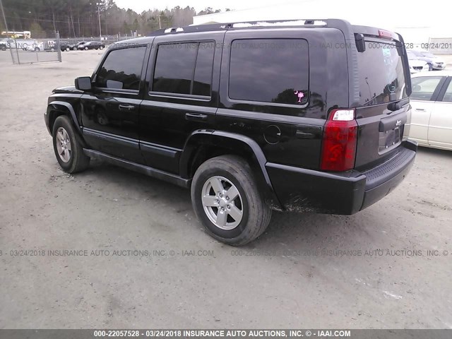 1J8HH48K27C511770 - 2007 JEEP COMMANDER BLACK photo 3