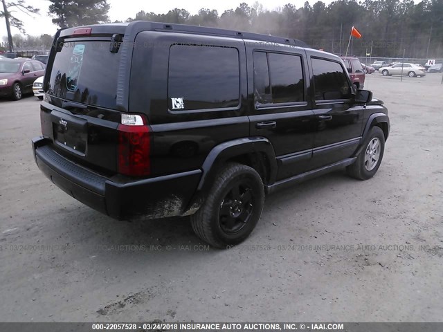 1J8HH48K27C511770 - 2007 JEEP COMMANDER BLACK photo 4