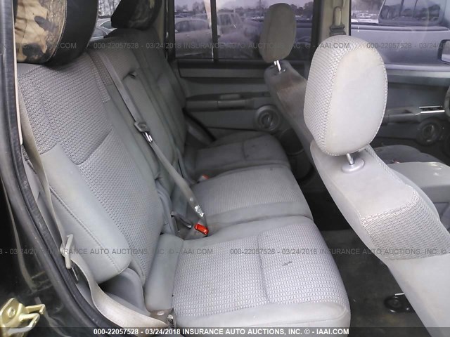 1J8HH48K27C511770 - 2007 JEEP COMMANDER BLACK photo 8