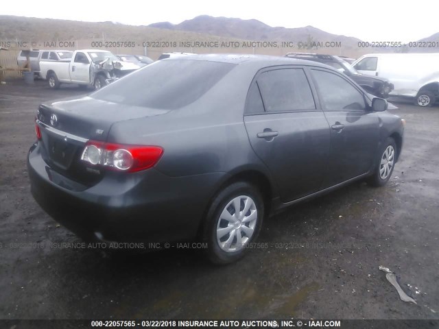 2T1BU4EE1BC745115 - 2011 TOYOTA COROLLA S/LE GRAY photo 4