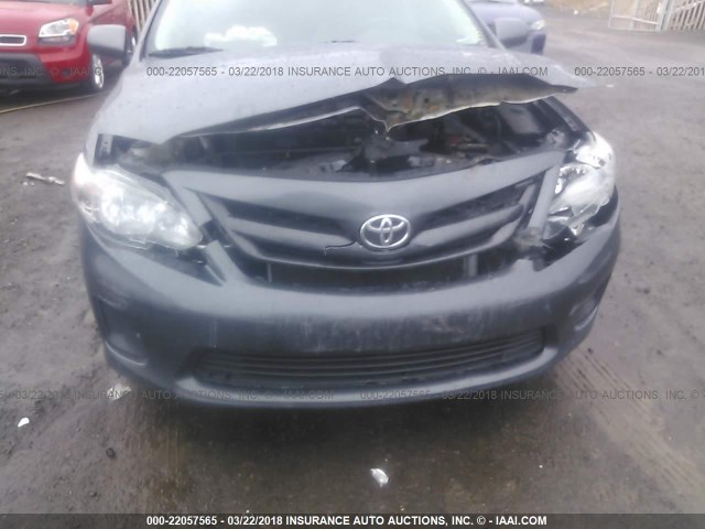 2T1BU4EE1BC745115 - 2011 TOYOTA COROLLA S/LE GRAY photo 6