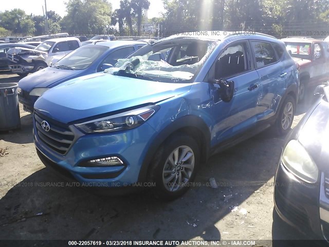 KM8J33A47GU182387 - 2016 HYUNDAI TUCSON LIMITED/SPORT AND ECO/SE BLUE photo 2