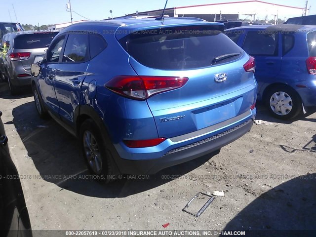 KM8J33A47GU182387 - 2016 HYUNDAI TUCSON LIMITED/SPORT AND ECO/SE BLUE photo 3