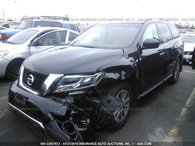 5N1AR2MN0GC661673 - 2016 NISSAN PATHFINDER S/SV/SL/PLATINUM 黑色 照片 2