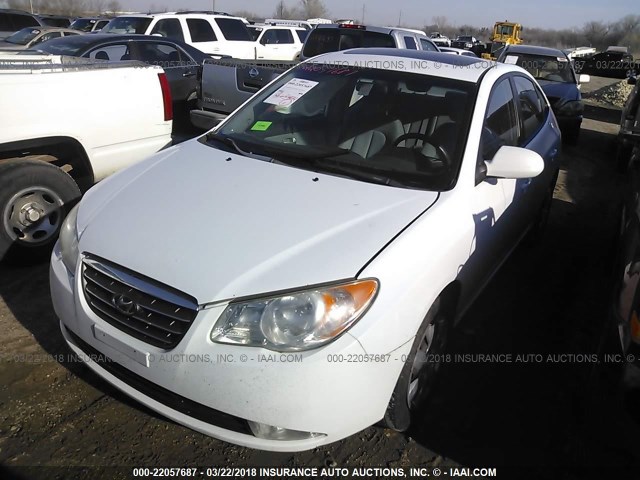 KMHDU46D07U109578 - 2007 HYUNDAI ELANTRA GLS/SE/LIMITED WHITE photo 2