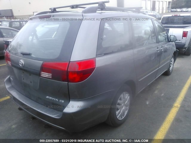 5TDZA23C74S071253 - 2004 TOYOTA SIENNA CE/LE GRAY photo 4