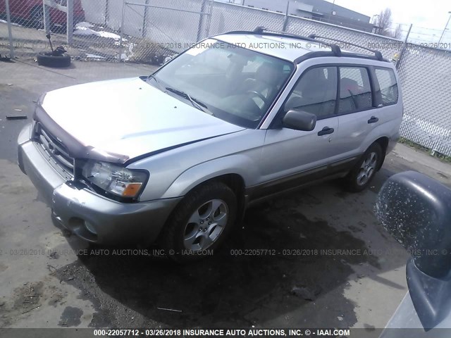 JF1SG65653H741597 - 2003 SUBARU FORESTER 2.5XS ვერცხლისფერი ფოტო 2