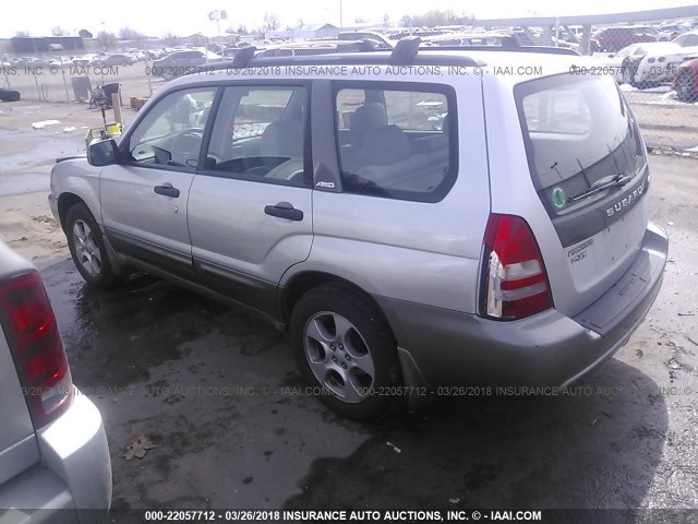 JF1SG65653H741597 - 2003 SUBARU FORESTER 2.5XS ვერცხლისფერი ფოტო 3