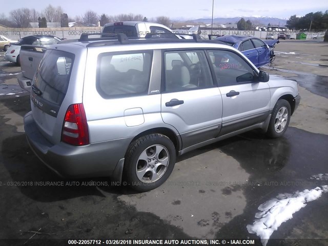 JF1SG65653H741597 - 2003 SUBARU FORESTER 2.5XS SILVER photo 4