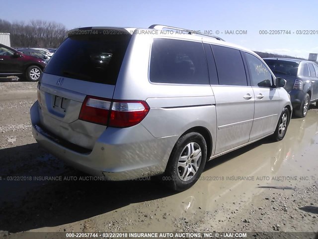 5FNRL38716B440918 - 2006 HONDA ODYSSEY EXL ვერცხლისფერი ფოტო 4