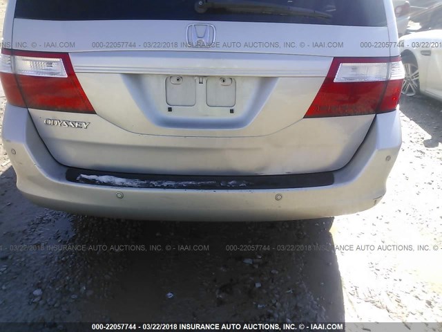 5FNRL38716B440918 - 2006 HONDA ODYSSEY EXL ვერცხლისფერი ფოტო 6