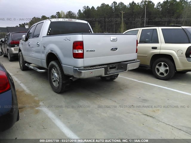 1FTPW14544KA99568 - 2004 FORD F150 SUPERCREW SILVER photo 3