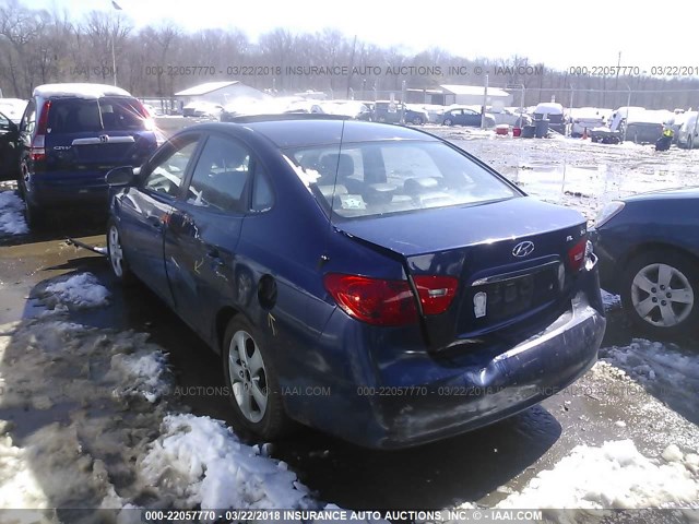 KMHDU46D97U083353 - 2007 HYUNDAI ELANTRA GLS/SE/LIMITED BLUE photo 3