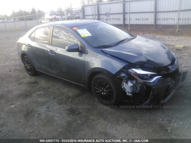 2T1BURHE8EC172615 - 2014 TOYOTA COROLLA L/LE/LE PLS/PRM/S/S PLS GRAY photo 1