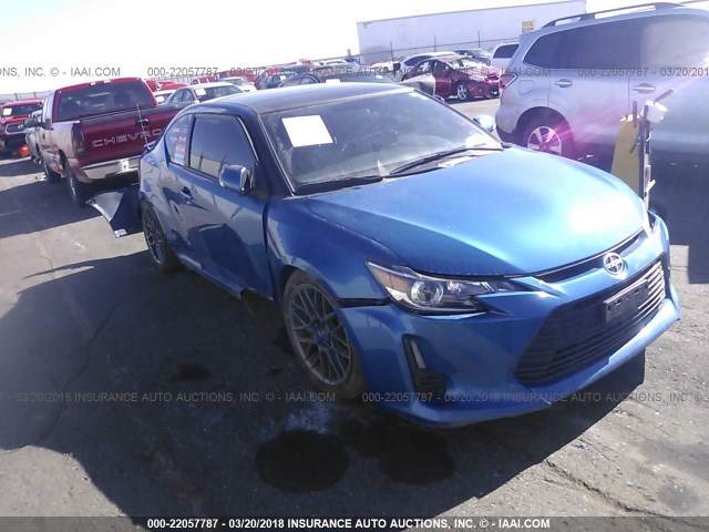 JTKJF5C77FJ011808 - 2015 TOYOTA SCION TC 蓝色 照片 1