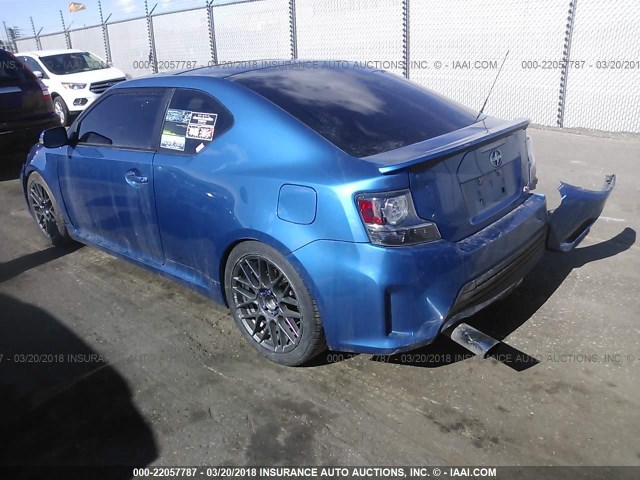 JTKJF5C77FJ011808 - 2015 TOYOTA SCION TC 蓝色 照片 3