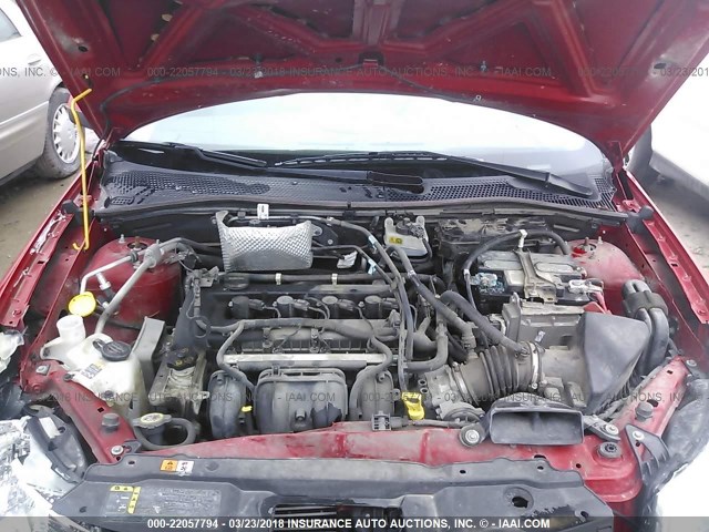 1FAHP33N38W260317 - 2008 FORD FOCUS SE/SEL/SES RED photo 10