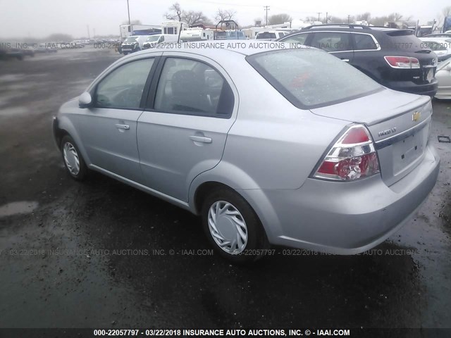 KL1TD5DE0AB134573 - 2010 CHEVROLET AVEO LS/LT SILVER photo 3