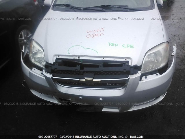 KL1TD5DE0AB134573 - 2010 CHEVROLET AVEO LS/LT 银色 照片 6