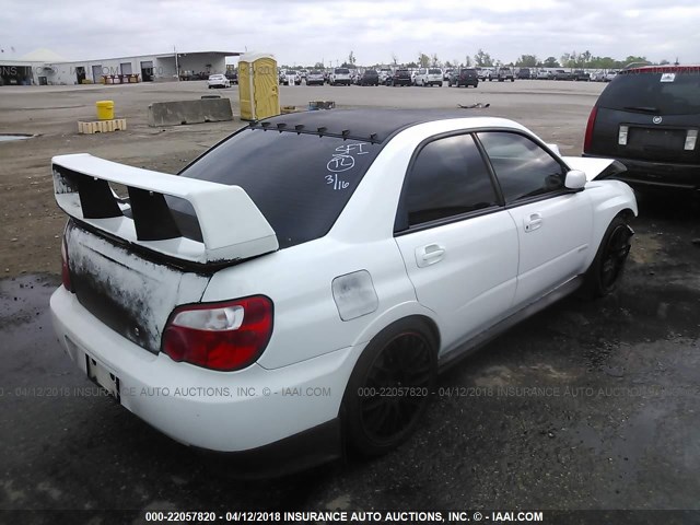 JF1GD70685L510379 - 2005 SUBARU IMPREZA WRX STI WHITE photo 4