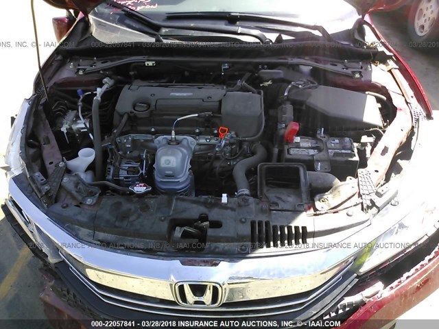 1HGCR2F11HA277519 - 2017 HONDA ACCORD SPORT SPECIAL EDITION RED photo 10