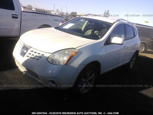 JN8AS58T58W012488 - 2008 NISSAN ROGUE S/SL WHITE photo 2