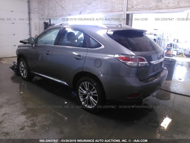 JTJBC1BAXD2059382 - 2013 LEXUS RX 450 GRAY photo 3