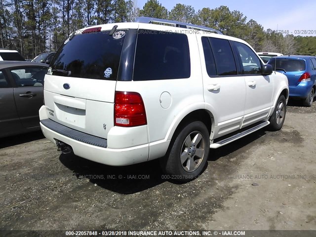 1FMDU75W53ZA04388 - 2003 FORD EXPLORER LIMITED WHITE photo 4