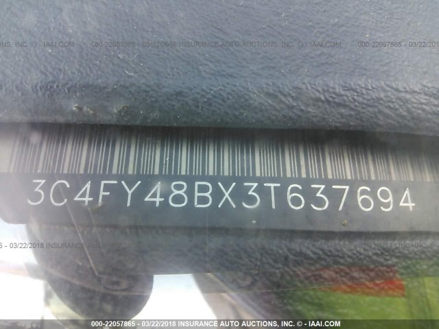 3C4FY48BX3T637694 - 2003 CHRYSLER PT CRUISER CLASSIC 银色 照片 9