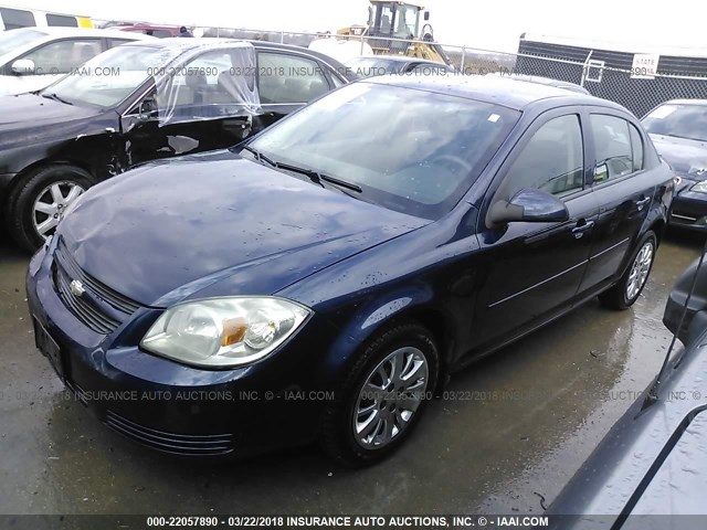 1G1AD5F52A7158754 - 2010 CHEVROLET COBALT 1LT Dark Blue photo 2