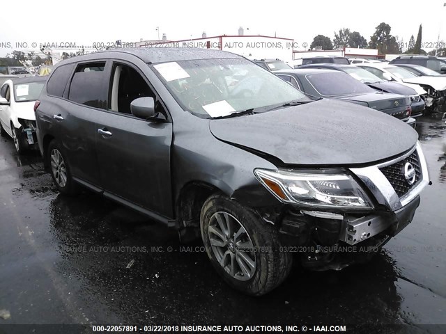 5N1AR2MN9FC610106 - 2015 NISSAN PATHFINDER S/SV/SL/PLATINUM 灰色 照片 1