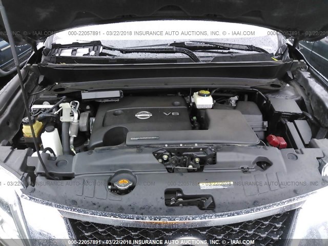 5N1AR2MN9FC610106 - 2015 NISSAN PATHFINDER S/SV/SL/PLATINUM 灰色 照片 10