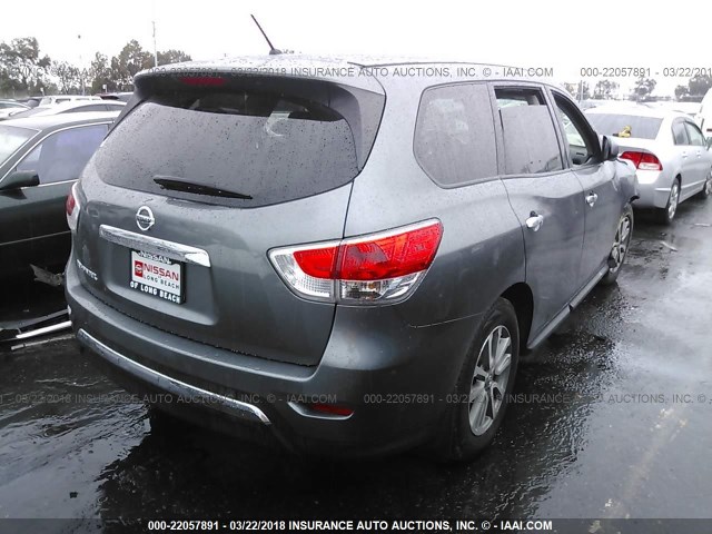 5N1AR2MN9FC610106 - 2015 NISSAN PATHFINDER S/SV/SL/PLATINUM 灰色 照片 4