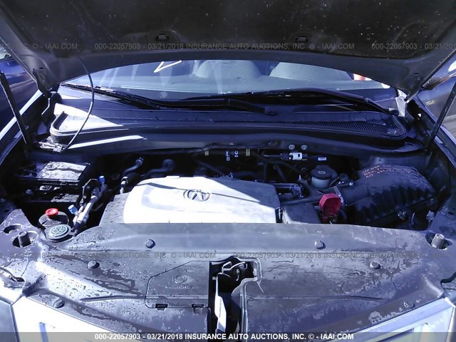 2HNYD2H61BH520809 - 2011 ACURA MDX TECHNOLOGY GRAY photo 10