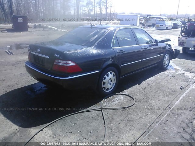 JH4KA96664C000478 - 2004 ACURA 3.5RL BLACK photo 4