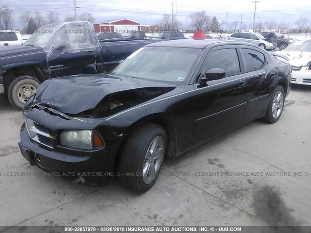 2B3KA33G58H126637 - 2008 DODGE CHARGER SXT BLACK photo 2