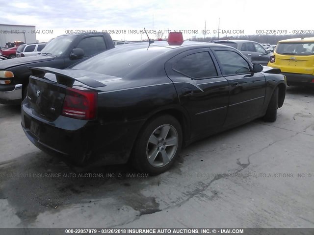 2B3KA33G58H126637 - 2008 DODGE CHARGER SXT BLACK photo 4