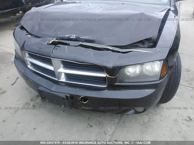 2B3KA33G58H126637 - 2008 DODGE CHARGER SXT BLACK photo 6