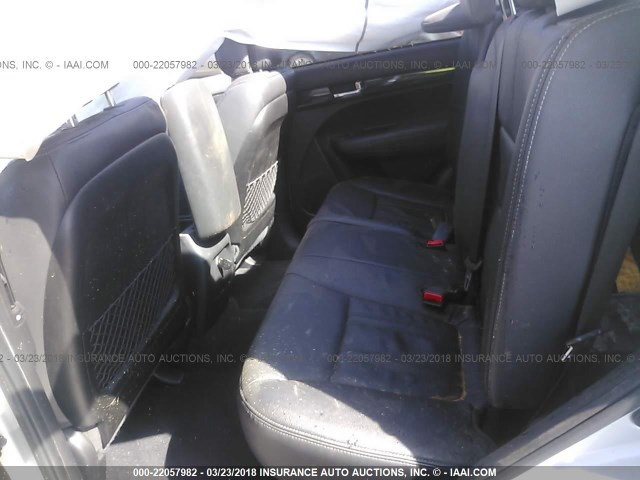 5XYKWDA25DG383108 - 2013 KIA SORENTO SX SILVER photo 8