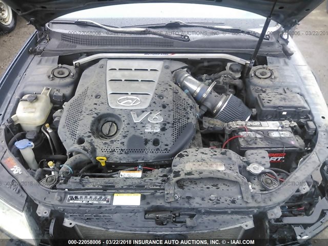 5NPEU46F86H087526 - 2006 HYUNDAI SONATA GLS/LX BLUE photo 10