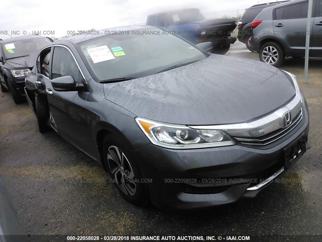 1HGCR2F32HA020838 - 2017 HONDA ACCORD LX GRAY photo 1