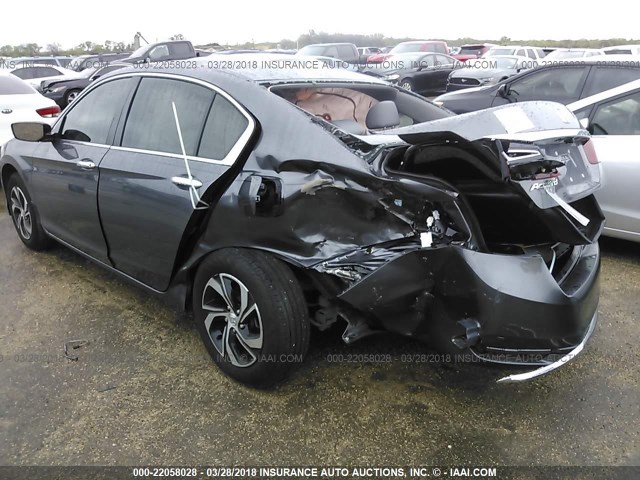 1HGCR2F32HA020838 - 2017 HONDA ACCORD LX GRAY photo 3